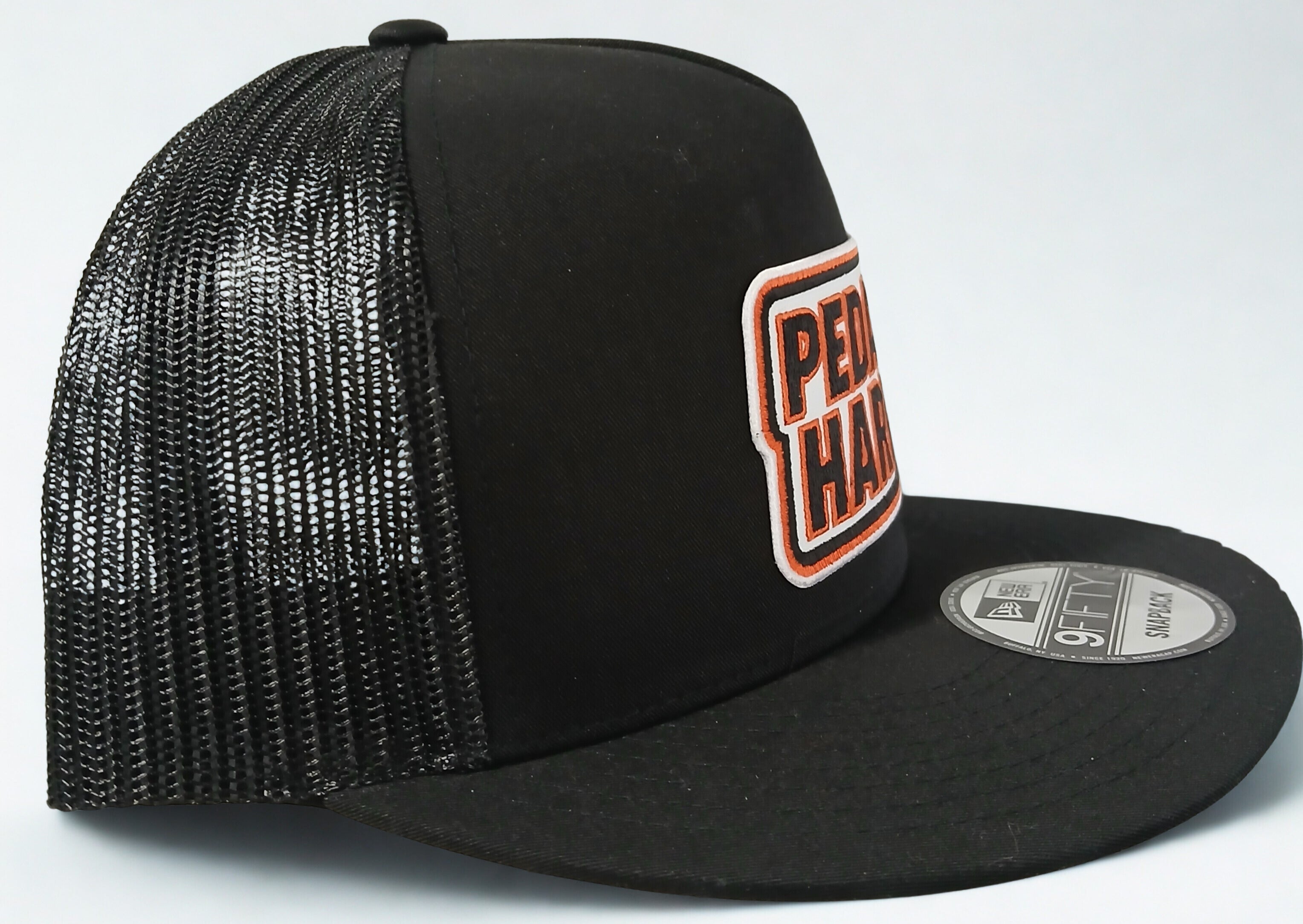 PEDAL HARD Prime Snapback hat side profile black structured snapback hat for BMX MTB and cycling street riders