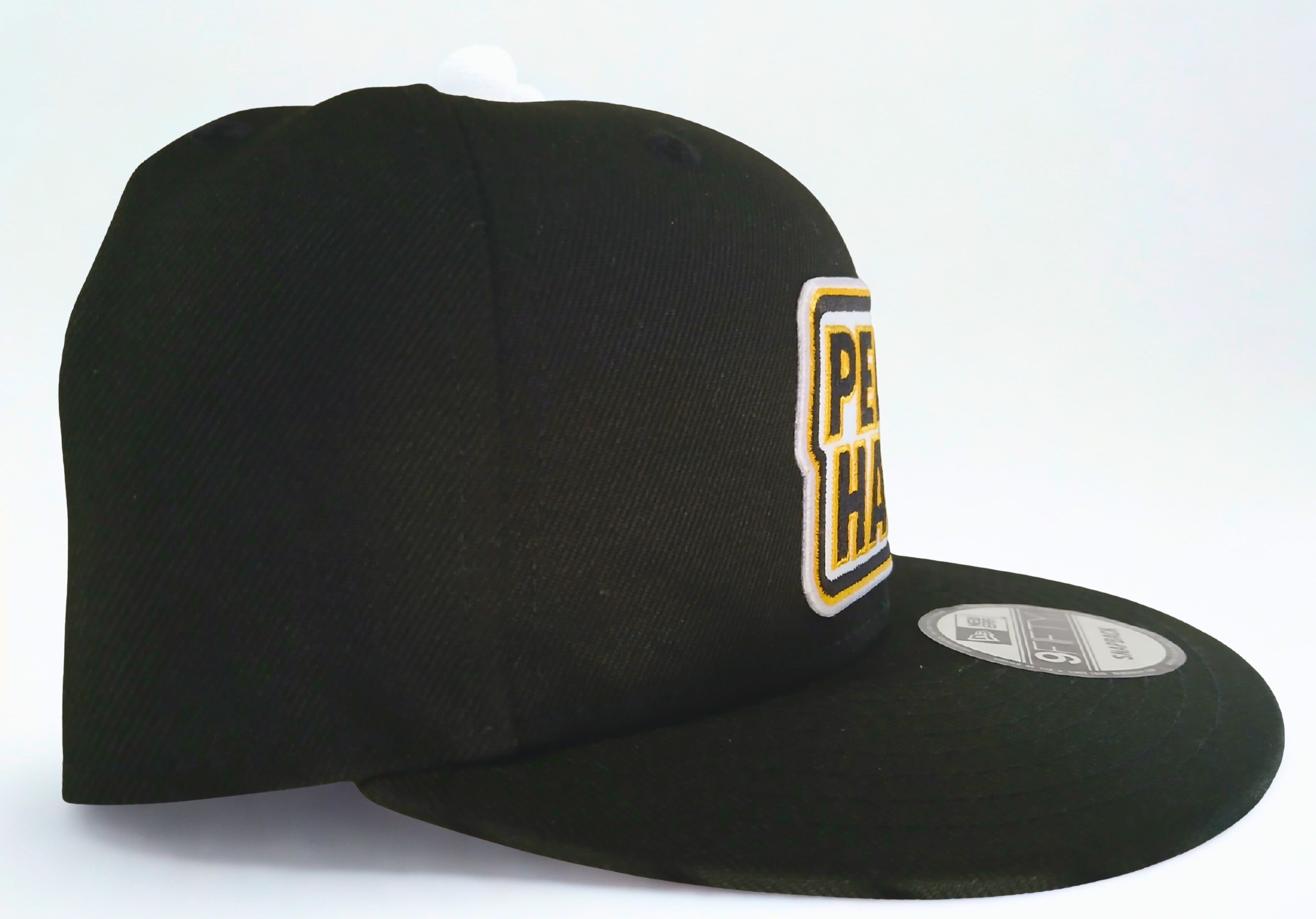 PEDAL HARD Street Snapback hat side view structured flat bill snapback cap with clean streetwear profile